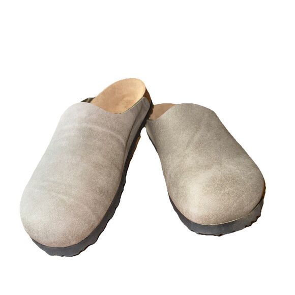 Birkenstock Gray Suede Mules - Picture 6 of 9